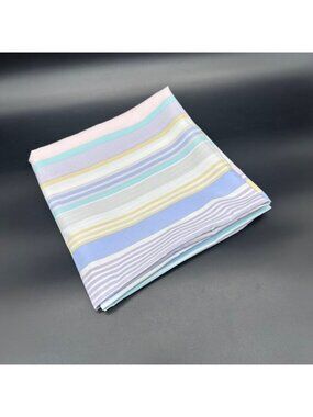 Vintage King Pillowcase Cannon USA Striped 1990s Pink Purple White Pastel Retro